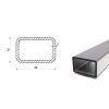 Rechteckrohr 25x10x2