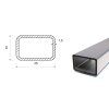 Rechteckrohr 25x10x1,5