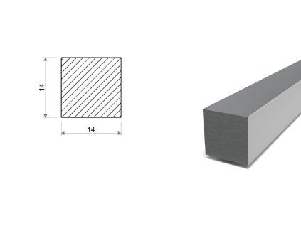 Vierkantstahl 14x14 mm