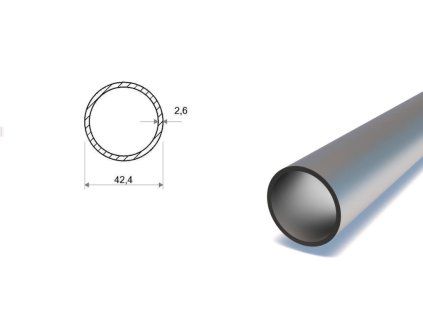 Nahtloses Stahlrohr 42,4x2,6 mm
