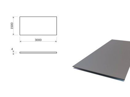 Stahlblech 1,5x3 m, Stärke 4 mm (S355)