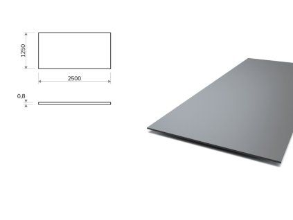 Stahlblech 1,25x2,5 m, Stärke 0,8 mm (DC01)