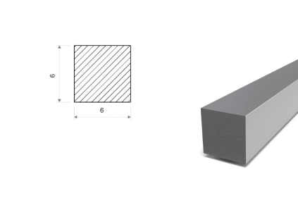 Vierkantstahl 6x6 mm