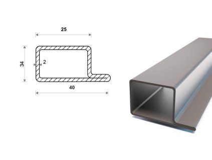 Spezialprofil– L-Form 40x34x25x2