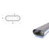 Flachovalrohr 50x30x1,5 mm