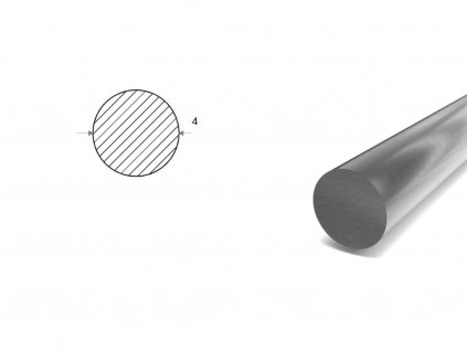 Nerezová kulatina 4 mm - tažená (1.4571)
