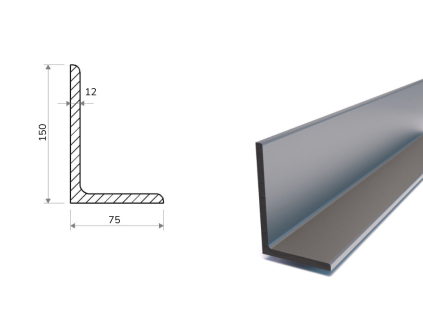 Winkelprofil 150x75x12