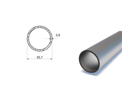 Nahtloses Stahlrohr 33,7x2,9 mm