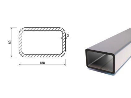 Rechteckrohr 180x80x3