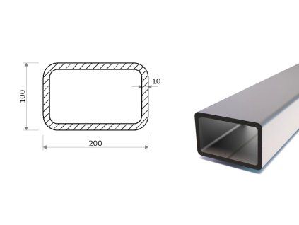 Rechteckrohr 200x100x10