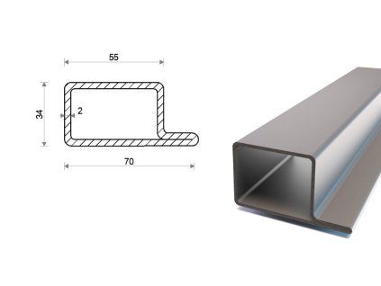 Spezialprofil – L-Form 70x34x55x2
