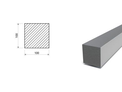 Vierkantstahl 100x100 mm