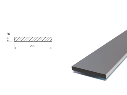 Flachstahl 200x20 mm (S355)