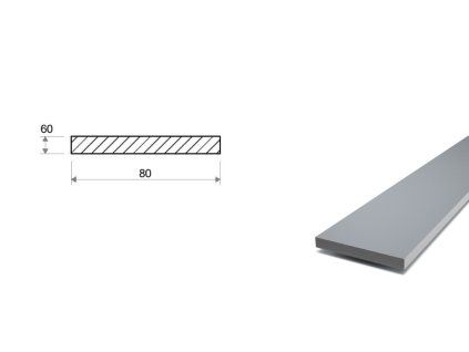 Flachstahl kaltgezogen 80x60 mm