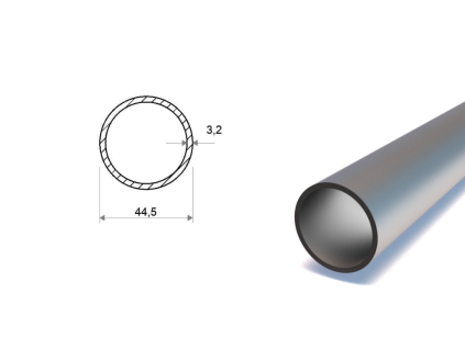 Nahtloses Stahlrohr 44,5x3,2 mm