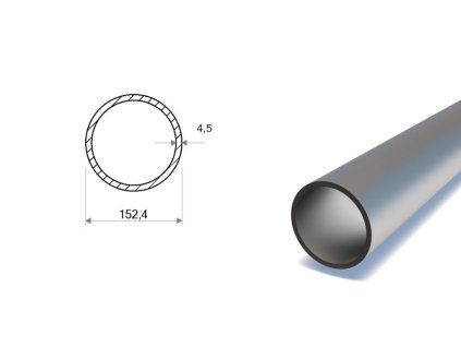 Nahtloses Stahlrohr 152,4x4,5 mm