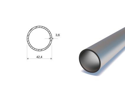 Nahtloses Stahlrohr 42,4x3,6 mm