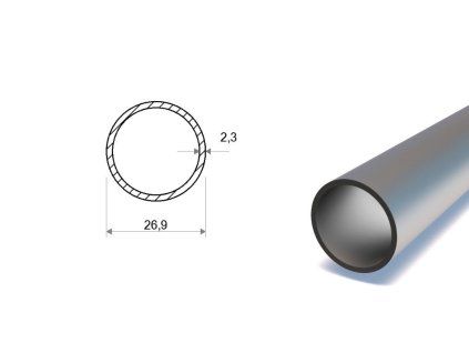 Nahtloses Stahlrohr 26,9x2,3 mm