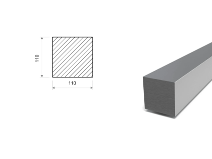 Vierkantstahl 110x110 mm (S355)
