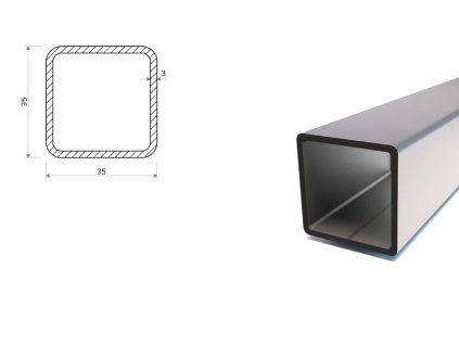 Vierkantrohr 35x35x3 (S355)