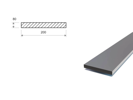 Flachstahl 200x80 mm (S355)