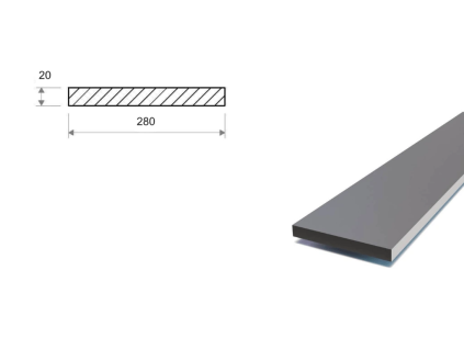 Flachstahl 280x20 mm
