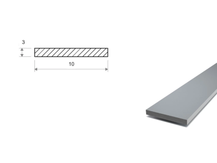 Flachstahl kaltgezogen 10x3 mm