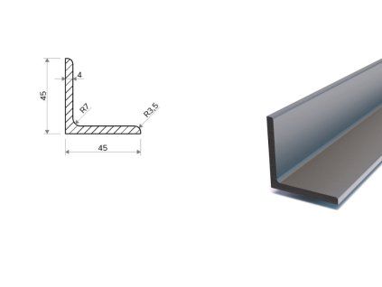 Winkelprofil 45x45x4