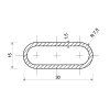 Flachovalrohr 30x15x1,5 mm_2
