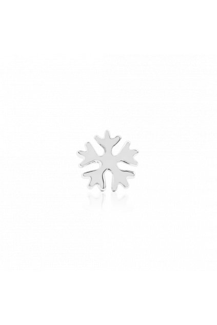 Gold Snowflake Glossy 14kt bílé zlato - koncovka piercingu
