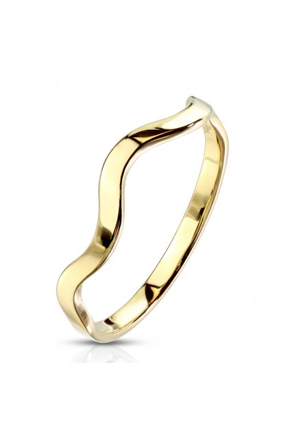 Ocelový zlacený prsten Wawy Gold