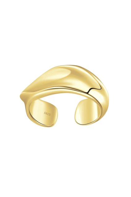 Stříbrná pozlacená ear cuff záušnice Organic