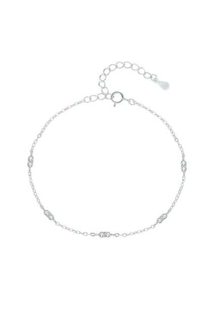 Stříbrný náramek s čirými zirkony Twinkle Line