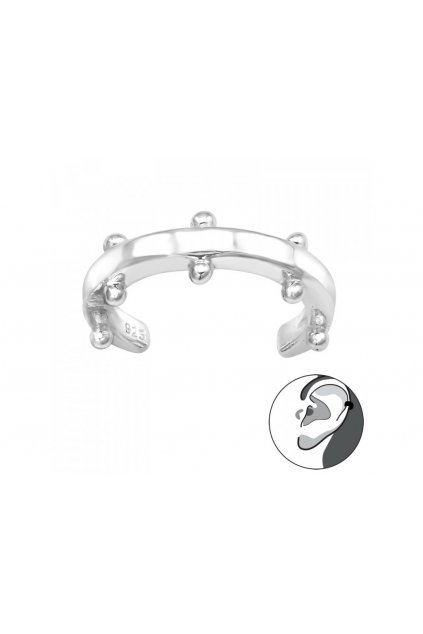 dotty stříbrná ear cuff záušnice