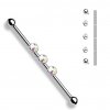 371379 5 ocelovy industrial piercing s vnitrnim zavitem a zirkonovymi topy
