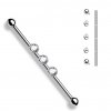 371379 6 ocelovy industrial piercing s vnitrnim zavitem a zirkonovymi topy