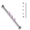 371379 7 ocelovy industrial piercing s vnitrnim zavitem a zirkonovymi topy