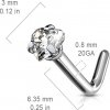 377319 3 titanovy piercing do nosu se zirkonem ve tvaru srdce
