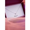 Stříbrný náhrdelník s čirým zirkonem