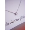 Stříbrný náhrdelník s čirým zirkonem
