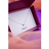 Stříbrný náhrdelník s čirým zirkonem