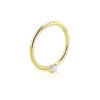 Segmentový kroužek s otevíráním a cz zirkonem ze 18kt zlata 750/1000
