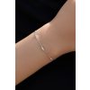 Stříbrný náramek s čirými zirkony Twinkle Line