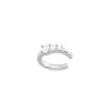 Stříbrná záušnice Solitaire Trio Ear Cuff - Prémiová edice