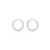 Stříbrné kruhové náušnice Diamond cut Hoops