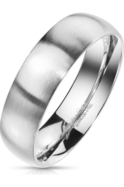 Oceľový prsteň s polomatným povrchom (Veľkosť prstenu 49, Šíře 4 mm)