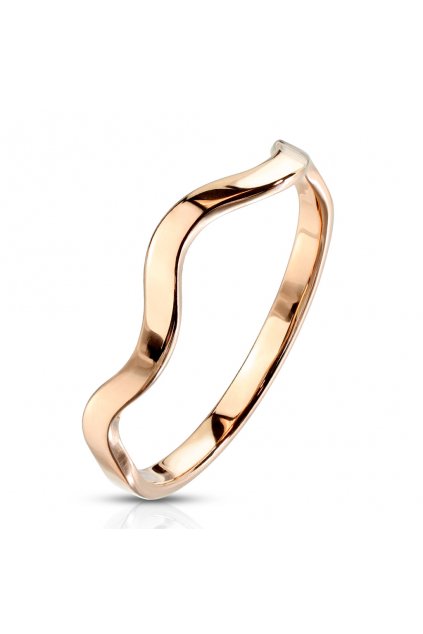Oceľový prsteň Wawy Rose Gold (Veľkosť prstenu 49)