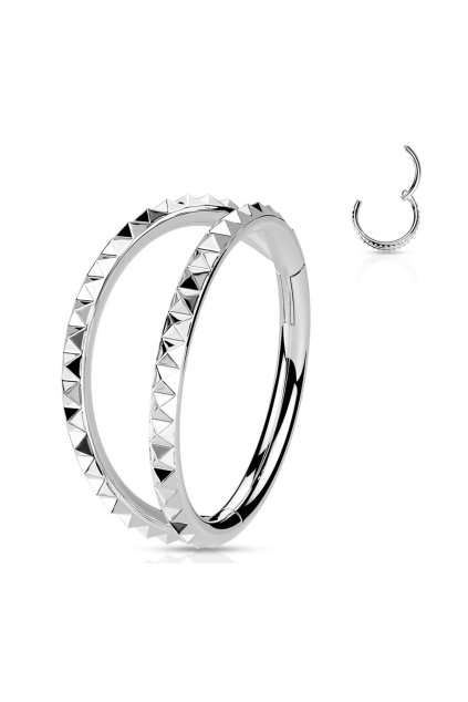 Ocelový segment s otevíráním dvojkruh pyramidy