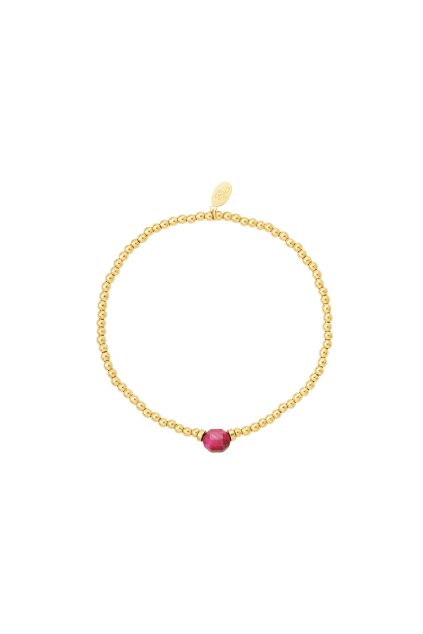 391535 zlaceny ocelovy naramek rose stone