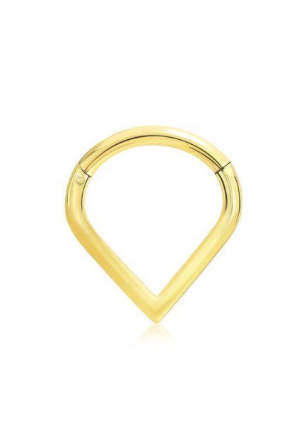 Segmentový krúžok s otváraním zo 14kt zlata 585/1000 do špičky (Veľkosť 1,2 mm, Dĺžka / Priemer 10 mm)